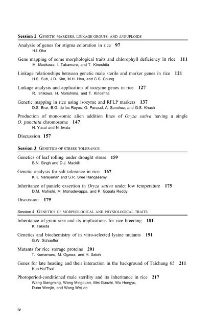 Analysis of Genes for Stigma Coloration in Rice - IRRI books