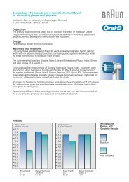 Results Comparison of a manual and a new electric ... - Oral-B