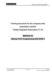 Training document for the company-wide automation ... - Siemens