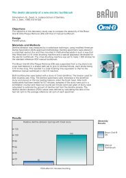 Results The dentin abrasivity of a new electric toothbrush ... - Oral-B