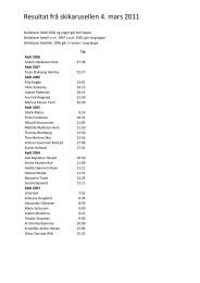 Resultat frÃ¥ skikarusellen 4. mars 2011