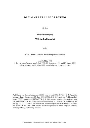 Wirtschaftsrecht - Fernstudium-Infos.de