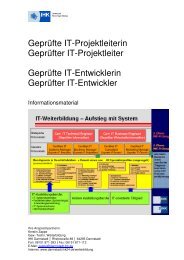 Geprüfte IT-Projektleiterin Geprüfter IT-Projektleiter Geprüfte IT ...