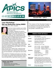 Lean Workshop: Set-up Reduction Using SMED - APICS Cleveland ...