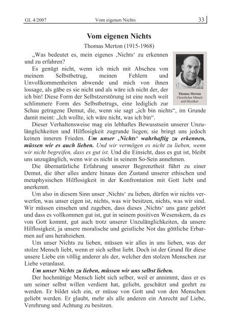 GL 4/2007 - der Lorber-Gesellschaft eV