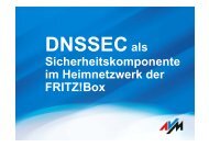 DNSSEC als Sicherheitskomponente im Heimnetzwerk der FRITZ!Box
