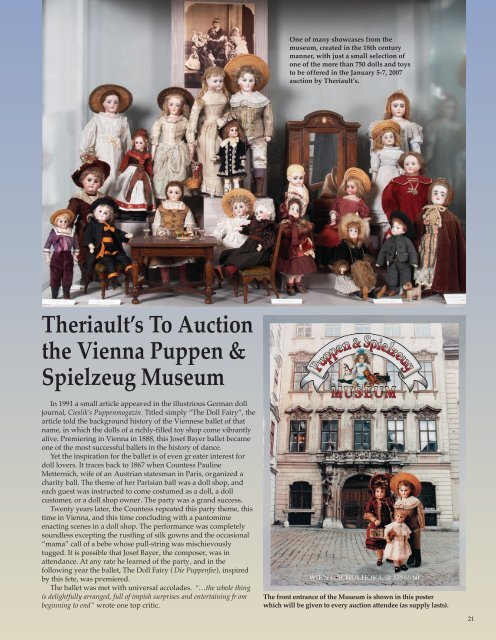Theriault's To Auction the Vienna Puppen & Spielzeug Museum