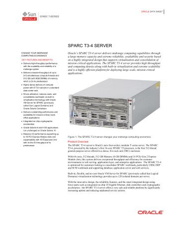 SPARC T3-4 server - Oracle