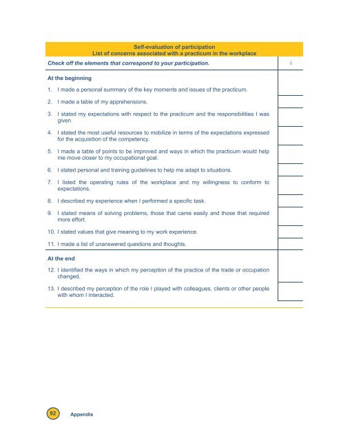 Reference Framework for Planning Learning and Evaluation Activities