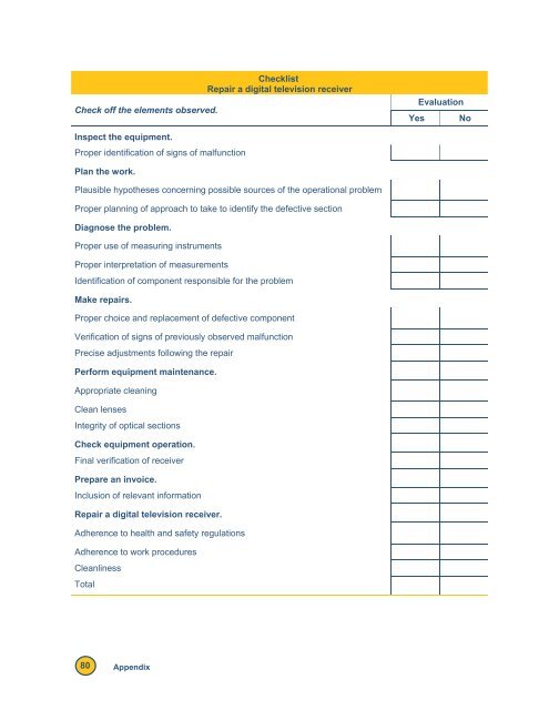 Reference Framework for Planning Learning and Evaluation Activities