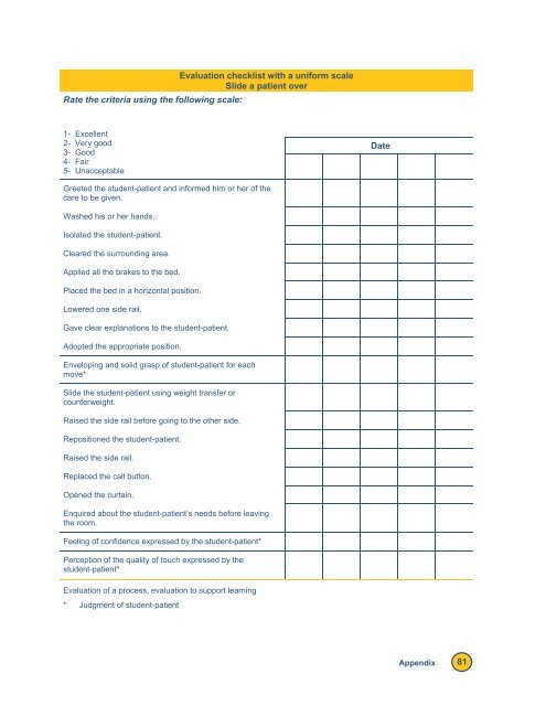 Reference Framework for Planning Learning and Evaluation Activities