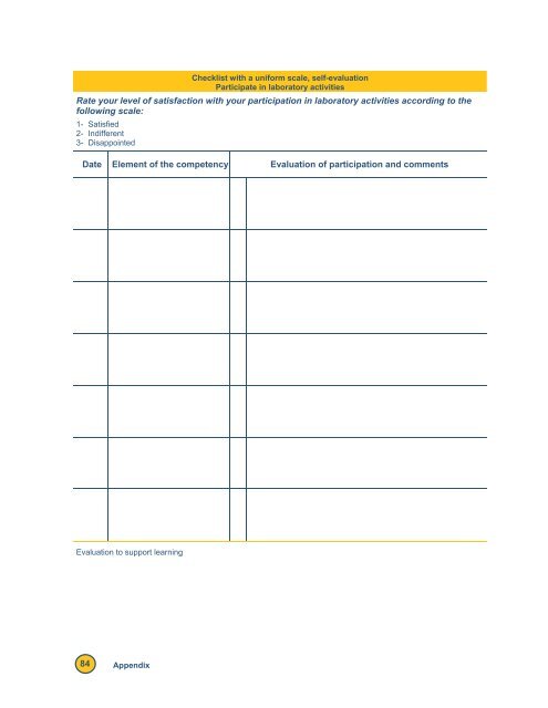 Reference Framework for Planning Learning and Evaluation Activities