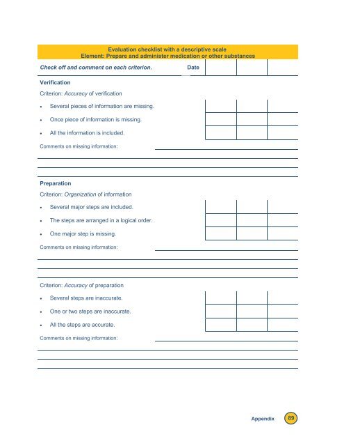 Reference Framework for Planning Learning and Evaluation Activities