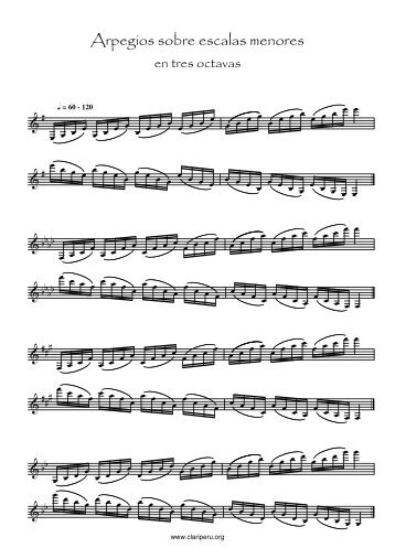 Arpegios sobre escalas menores - Clariperu