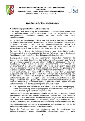 Grundlagen der Unterrichtsplanung 2012 - Zentrum fÃ¼r ...