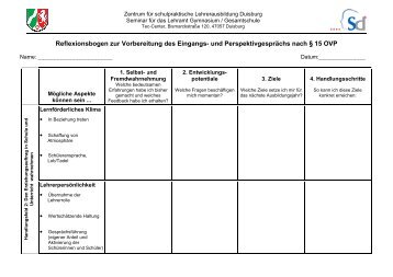 Reflexionsbogen zur Vorbereitung des EPG - Zentrum fÃ¼r ...