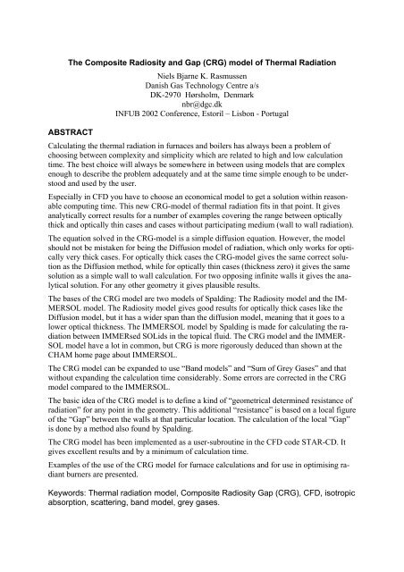 The Composite Radiosity and Gap (CRG) Model of Thermal Radiation