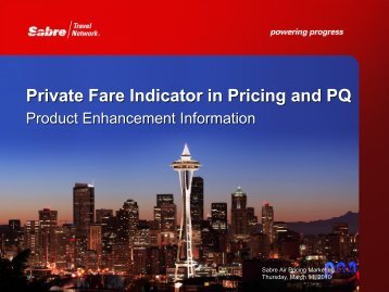 What are the Private Fare Indicators?
