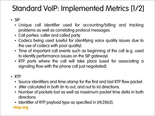 Open Source VoIP Traffic Monitoring - Luca Deri - Ntop