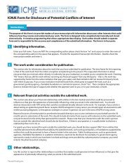 ICMJE Form for Disclosure of Potential Conflicts of Interest