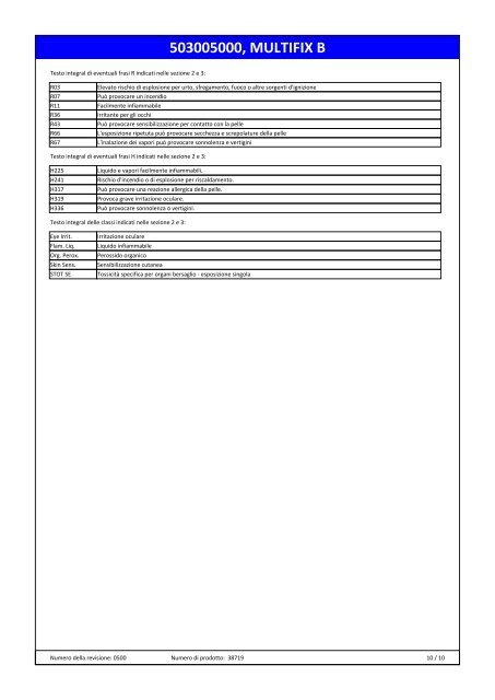 SCHEDA DI SICUREZZA 503005000, MULTIFIX B - tech-masters