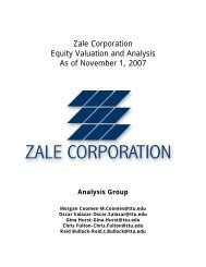 Zale Corporation Equity Valuation and Analysis As of ... - Mark Moore