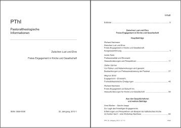 Pastoraltheologische Informationen - Konferenz der ...