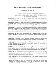 Ordinance 2013-10 List of Okanogan County Roads with Speed ...