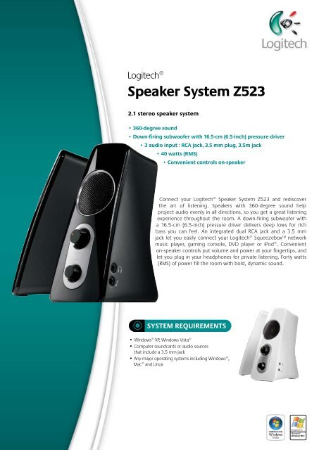 Skab Blaze Pornografi Logitech® Speaker System Z523 - BT Business Direct