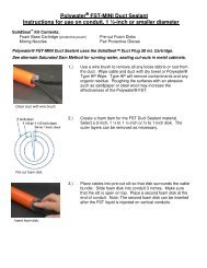 Polywater FST-MINI Duct Sealant Instructions for use on conduit, 1 ...