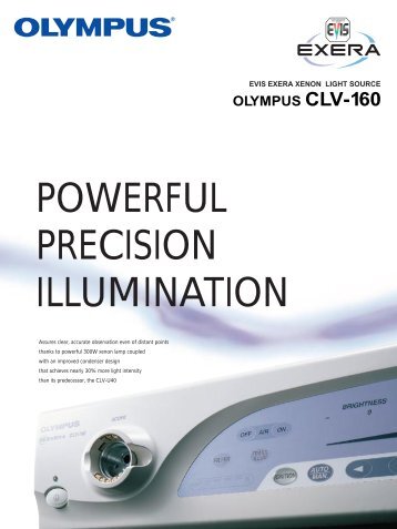 Sales Brochure: CLV-160 EVIS EXERA Xenon Light Source