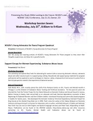 Workshop Description - National Coalition Against Domestic Violence