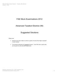 FAE Mock Examinations 2012 Advanced Taxation Elective