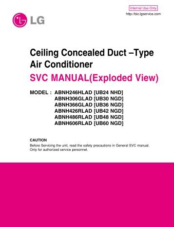 Ceiling Concealed Duct âType Air Conditioner SVC MANUAL ...