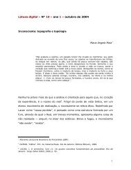 Inconsciente: topografia e topologia - Latusa Digital