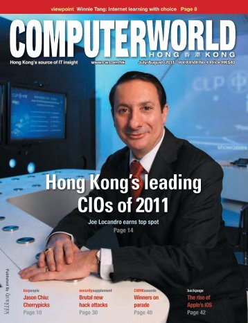 Hong Kong's leading CIOs of 2011 - enterpriseinnovation.net