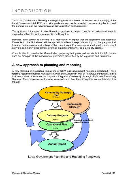 Integrated Planning and Reporting Manual - Division of Local ...