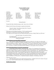 Salt Lake Buddhist Temple Board Meeting Minutes March 25, 2007 ...