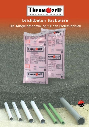 Leichtbeton Sackware - Thermozell Entwicklungs