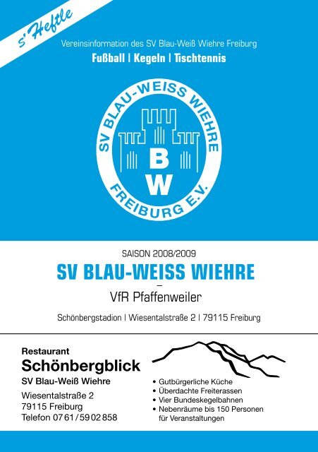 21.09.2008 SV Blau-Weiss Wiehre gegen VfR Pfaffenweiler