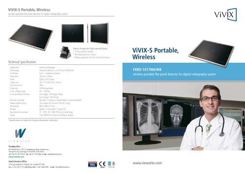 ViVIX-S Portable, Wireless - Genesis Digital Imaging