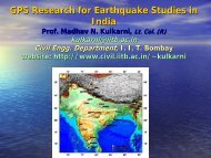 GPS Research for Earthquake Studies in India