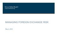 MANAGING FOREIGN EXCHANGE RISK - Silicon Valley Bank