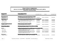 2009 list of registered lobbyists - Texas State Ethics Commission