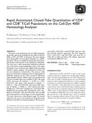 Rapid, Automated, Closed-Tube Quantitation of CD4 and CD8 T ...