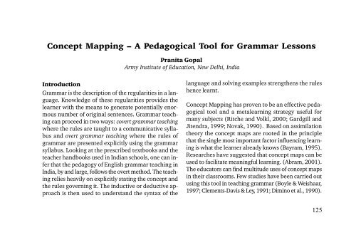 Concept Mapping â A Pedagogical Tool for Grammar Lessons