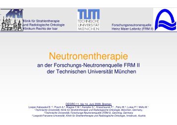 Neutronentherapie - Wcenter.de