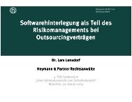 Softwarehinterlegung als Teil des Risikomanagements bei ...