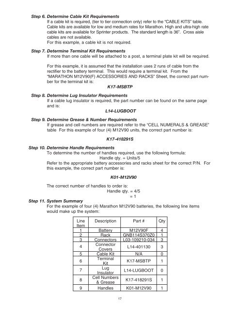 RACK & ACCESSORY GUIDE - Exide Technologies