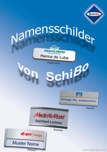 Katalog Namensschilder (PDF) - SchiBo GmbH